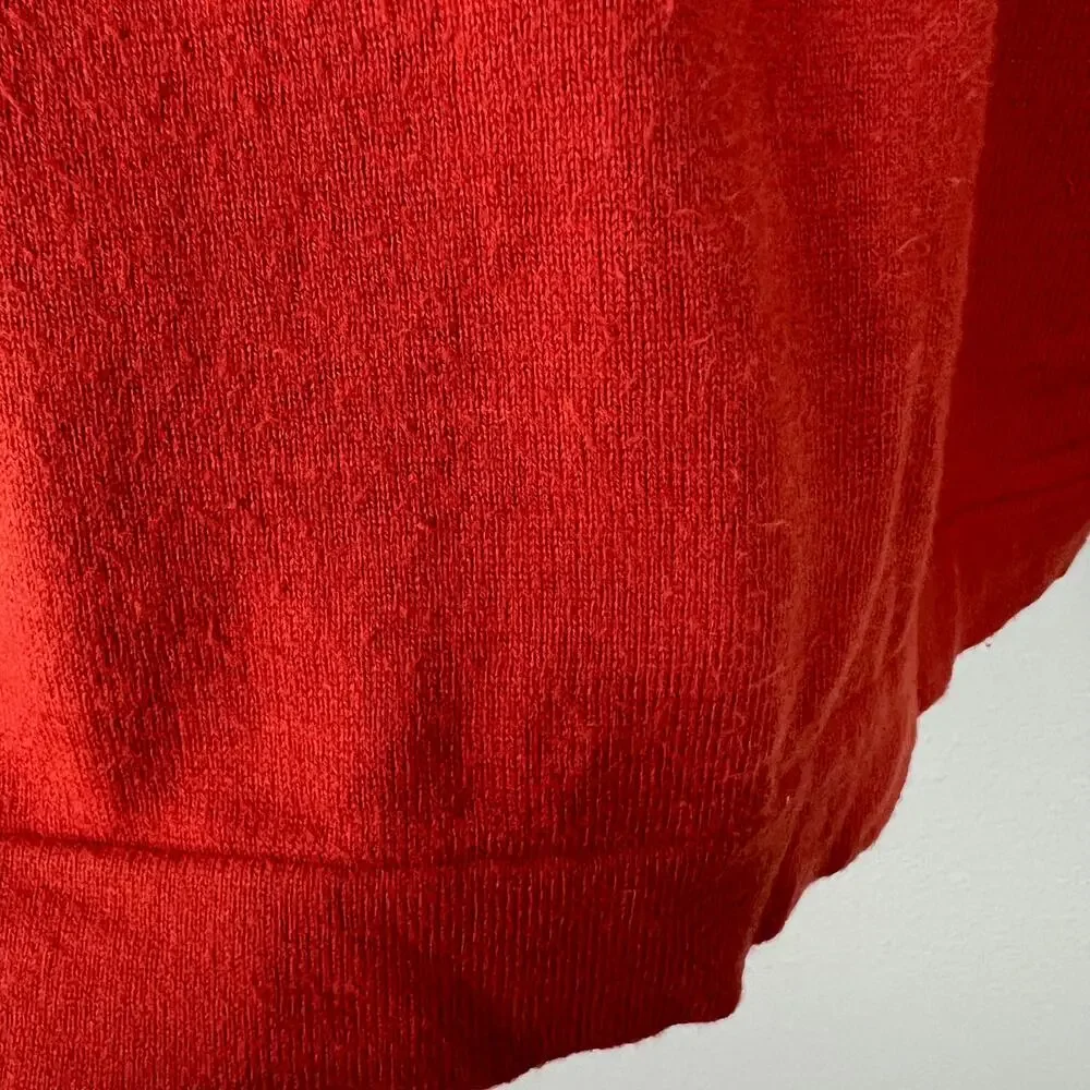 J. Crew Men's Size XL Dark‎ Orange Cotton Crewneck Sweater Long Sleeve Soft